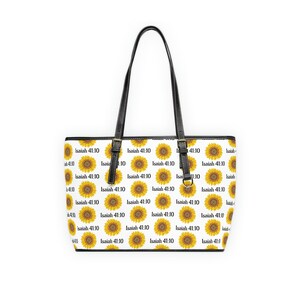 Sunflower Scripture Leather Purse