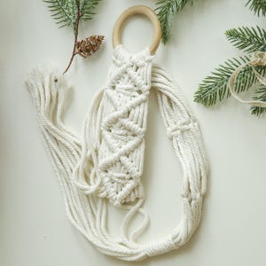 Boho växthängare med tofs, inomhusväggväxthängare, makramékruka, trädgårdsdekoration för jul