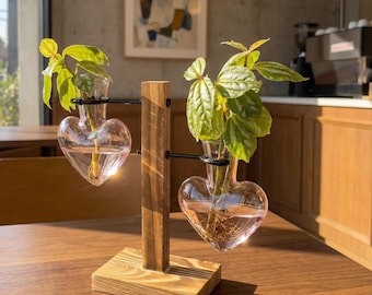 Valentine's Day Gifts for Women, Galentine's Gift for Her Propagation Station for Plant Cuttings Home Office Apartment Counter Decor