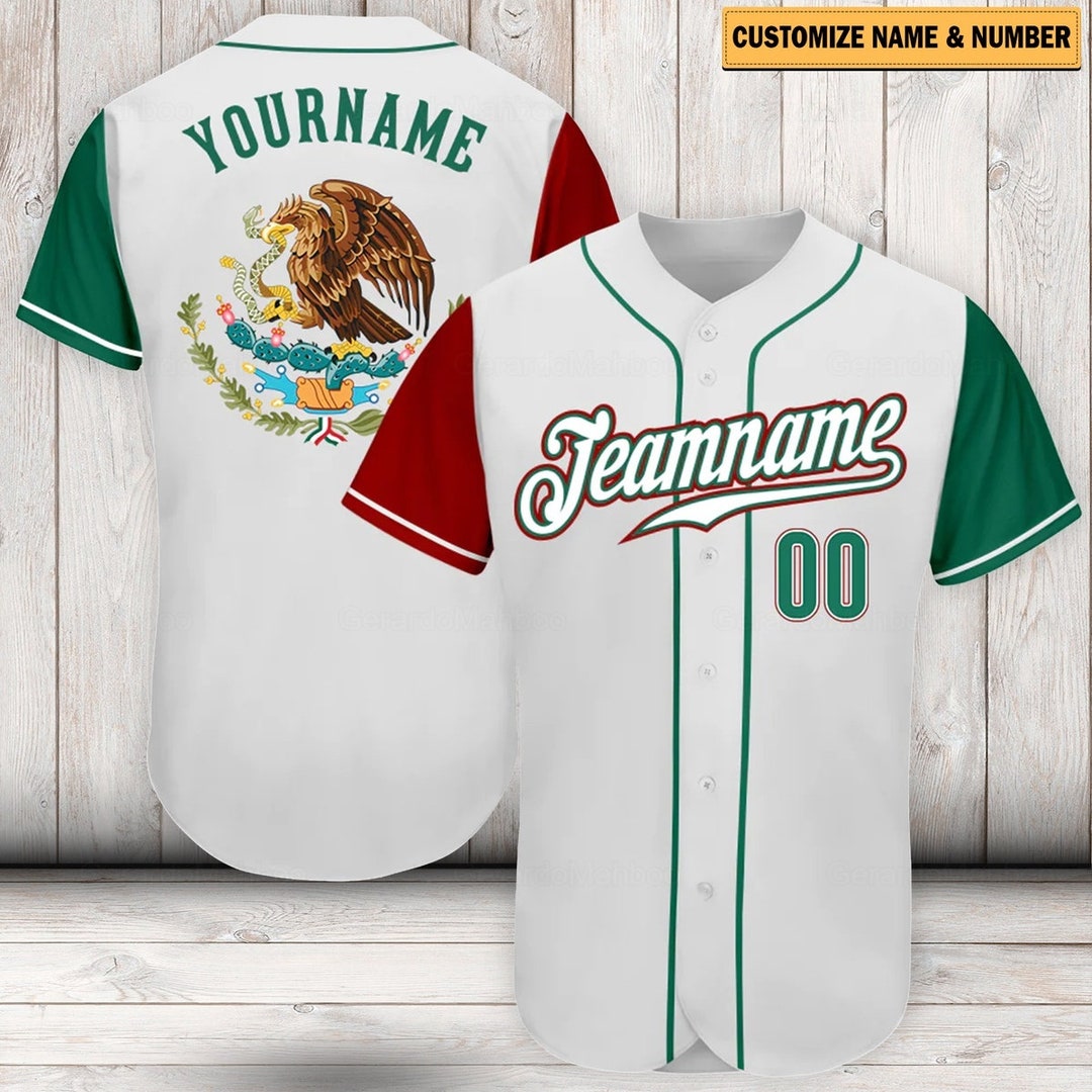 Custom Mexico Baseball Jersey Custom Mexico Shirts Mexico Etsy