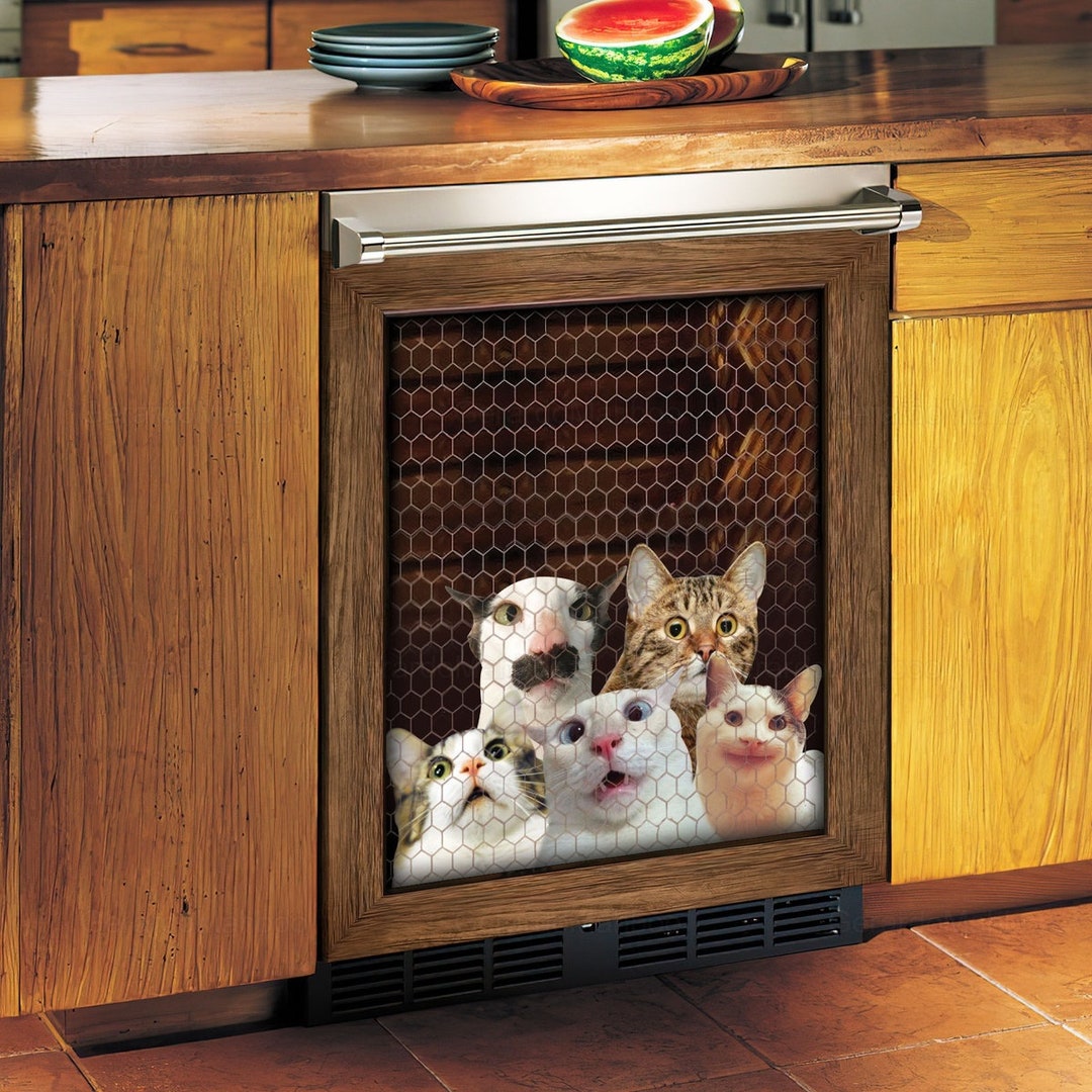 Cat Dishwasher Cover Funny Cat Dishwasher Stickers Cat Etsy