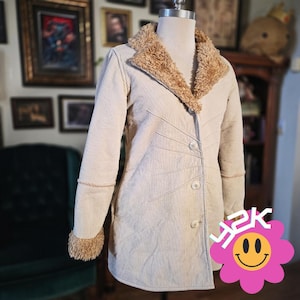 ジャケット・アウター CONNECTERS 10AW 11AW Y2K long coat Y2K Fur Coat Junior Acetate Casual Black Denim Jacket Asymmetric