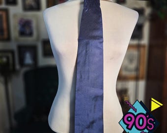 Structure Silk Tie Vintage 90s Mens Blue Geometric Pattern Made in Italy Retro