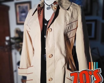 Vintage 70s VIRGO MODEL MELBOURNE Tan Women's Coat - Medium