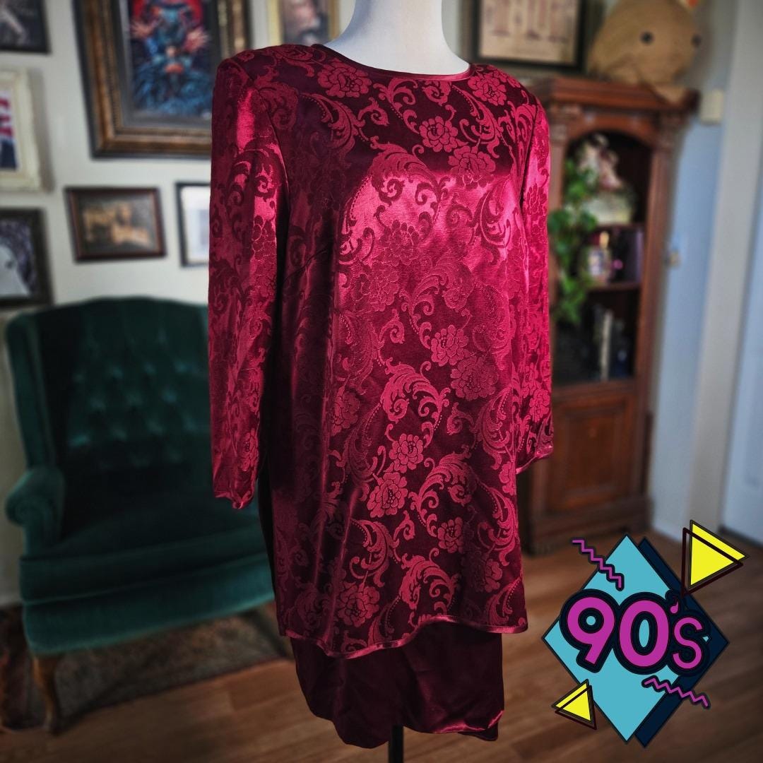Burgundy Shift Dress - Etsy Burgundy Shift Dress - Etsy