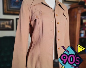 Vintage 90s BCBG MAXAZRIA Tan Blazer RARE Pre-production Sample