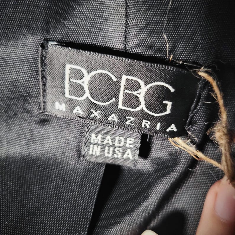 BCBG Max Azria Blazer Plaid Wool Mohair Vintage 90s Grey Red Jacket Sample Small image 8