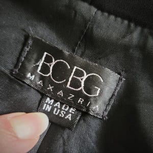 BCBGMAXAZRIA Black Womens Blazer Vintage 90s Office Jacket Work Wear Medium zdjęcie 4