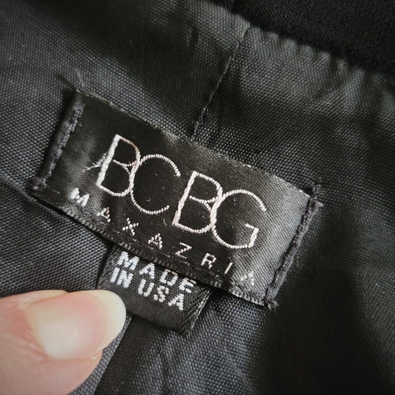 BCBGMAXAZRIA Black Womens Blazer Vintage 90s Office Jacket Work Wear Medium zdjęcie 4