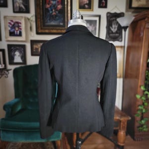 BCBGMAXAZRIA Black Womens Blazer Vintage 90s Office Jacket Work Wear Medium zdjęcie 3
