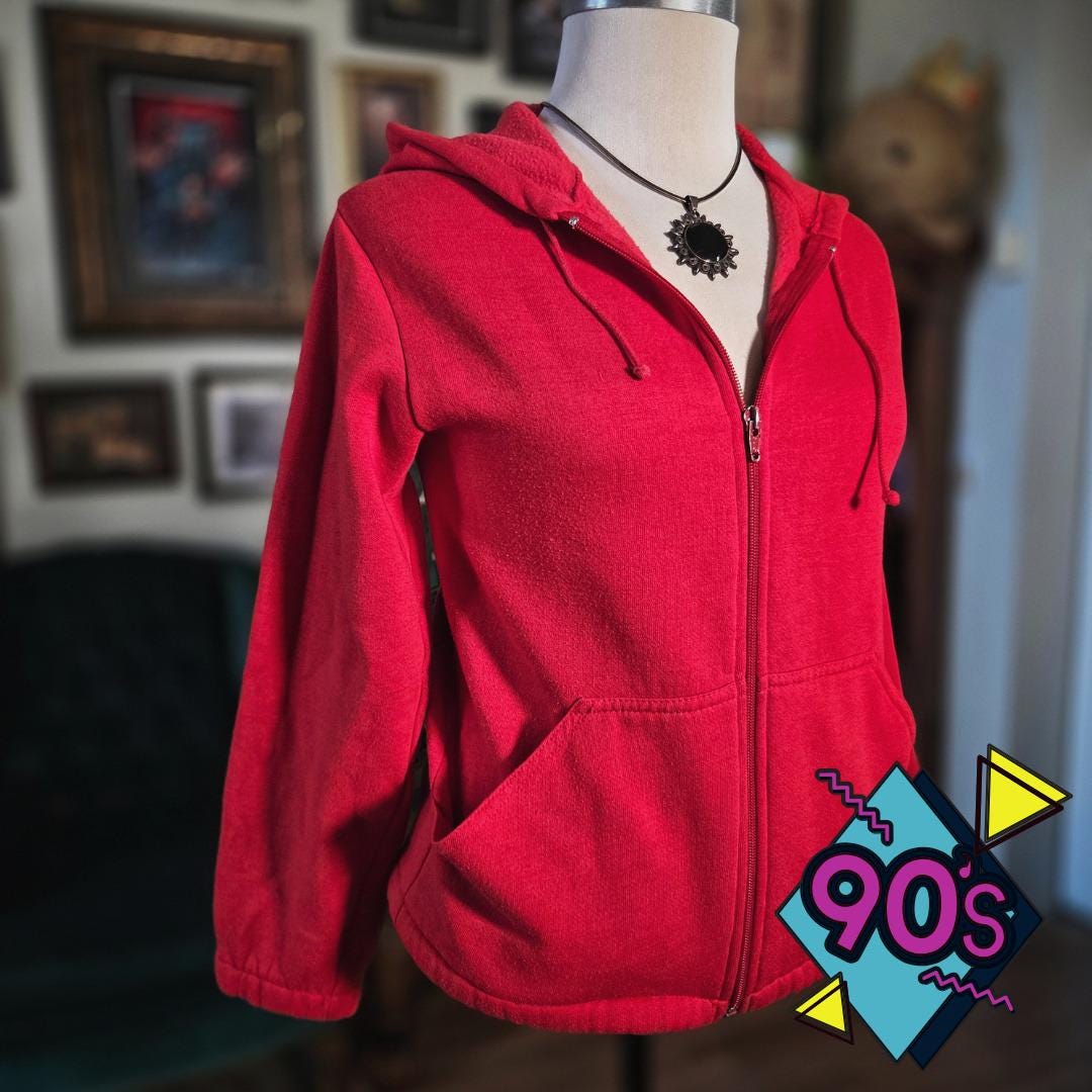 90s Zip up Hoodie - Etsy