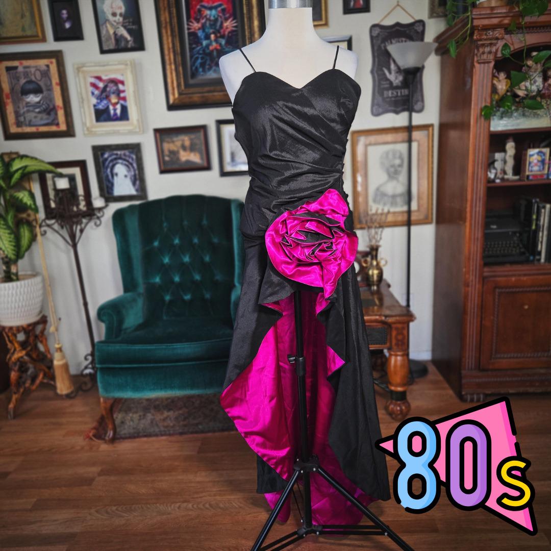 Black and Pink Prom Dress