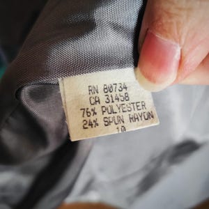 Vintage BCBG Max Azria Blazer 90s Grey Tailored Jacket Made in USA NWT Size 10 image 7