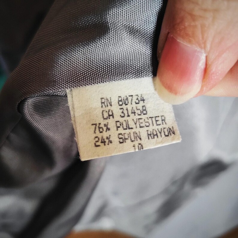 Vintage BCBG Max Azria Blazer 90s Grey Tailored Jacket Made in USA NWT Size 10 image 7