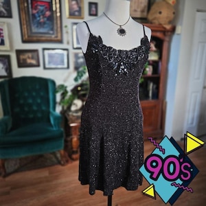 90's Glitter Dress - Etsy