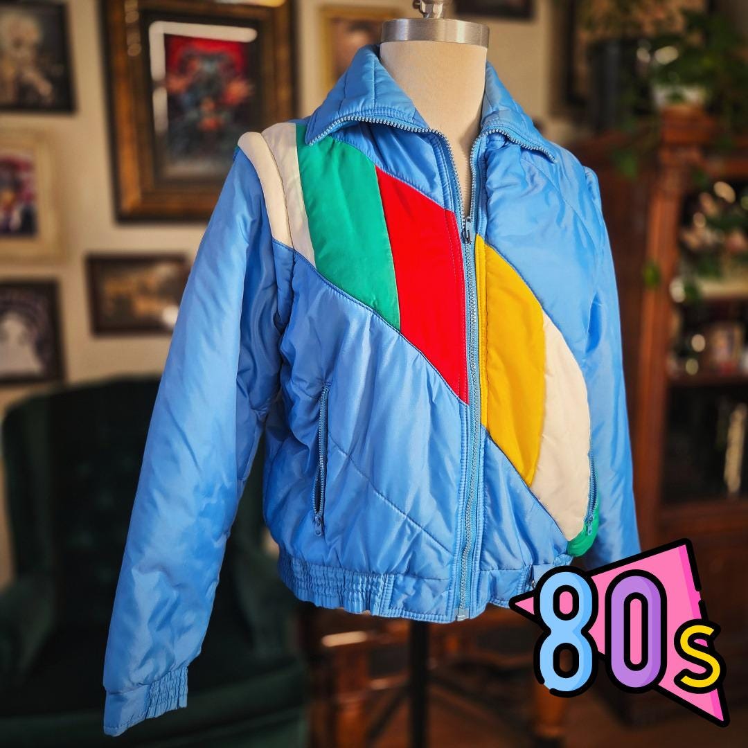 スキー 80's Padded pullover jacket ski bord 80's Padded pullover jacket ski snowbord Vintage Ski Jacket In