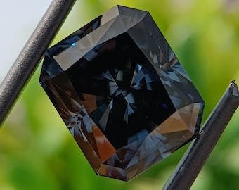 6.82 CT Gray Radiant Cut Moissanite For Engagement Ring Radiant Cut Handmade Loose Moissanite For Custom Jewelry Making Anniversary Gift