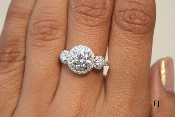 Carat Diamond Ring To CT D Color VVS1 Moissanite Engagement