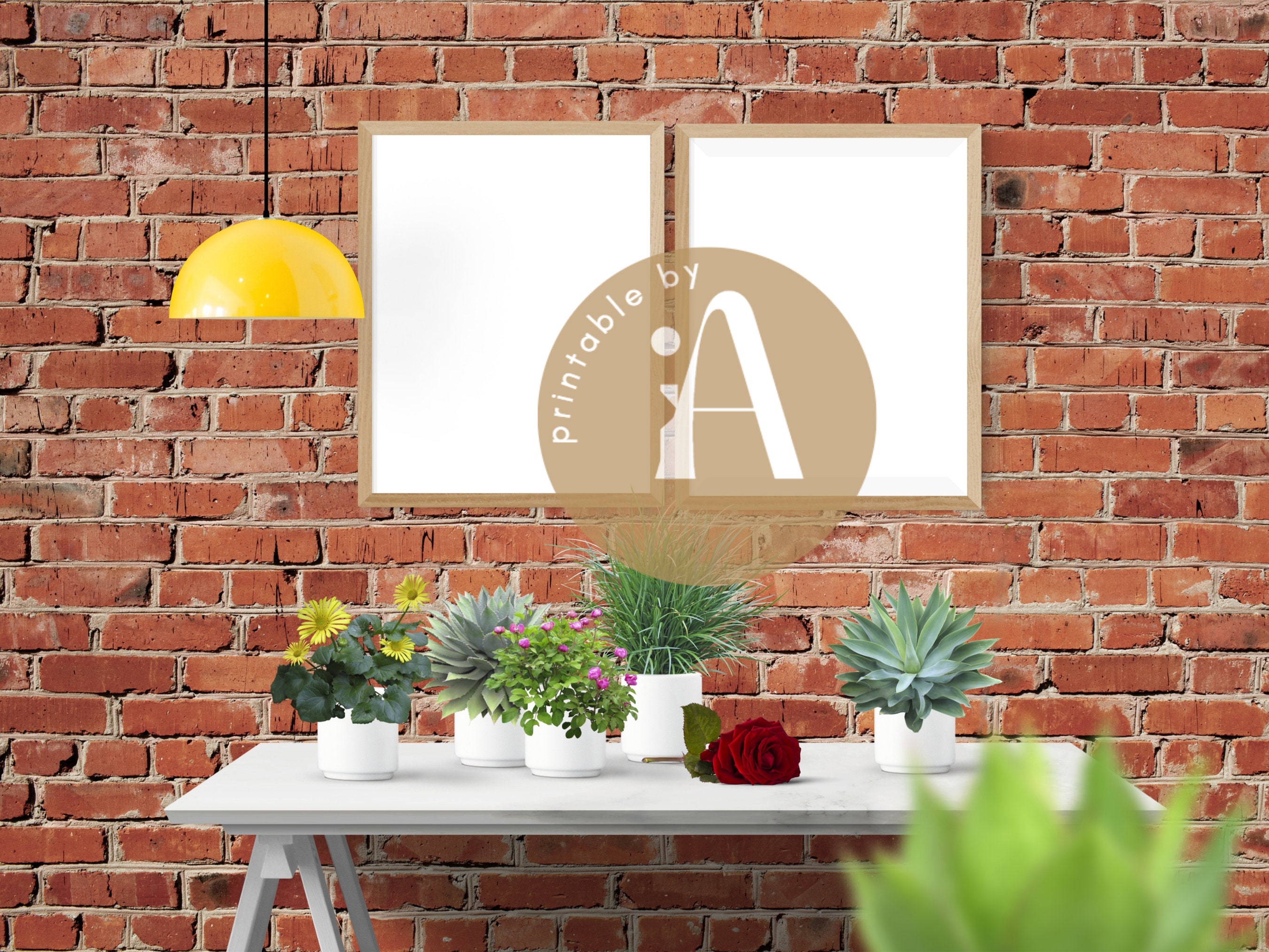 Wall Frames Mock Ups Bundle Modern Wall Frame Mock up Photograph Styled ...
