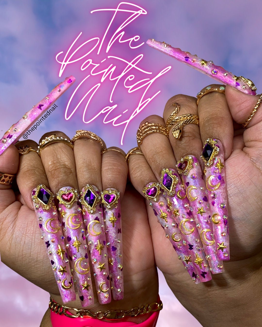 Extendo Press on Nails 4XL Coffin Sz Medium Etsy