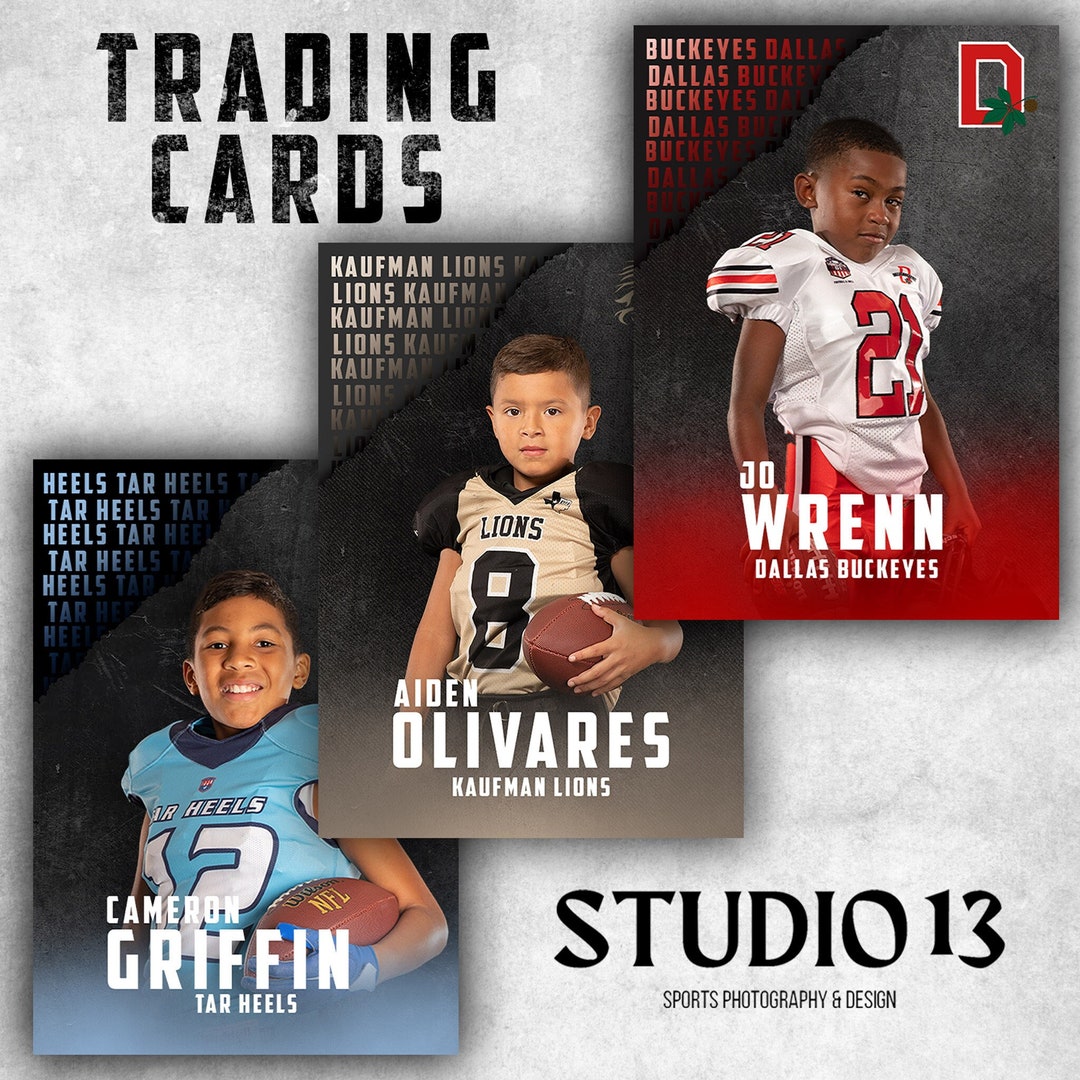 Personalized Trading Card Template for Adobe Etsy