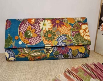 Embroidered Wallet Women Handcrafted Canvas Floral Flower Wallet Gift