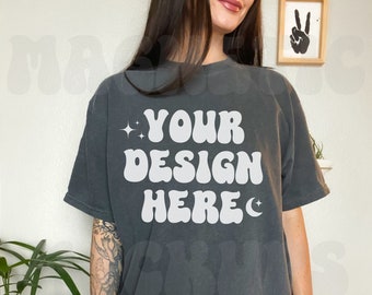 Pepper Comfort Colors C1717 Mockup, Comfort Colors Mockup, Oversized TShirt Mockup, Pepper Shirt Mockup, Trendy Mock, Aesthetic Mockup, Boho