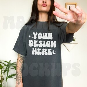 Pepper Comfort Colors C1717 Mockup, Comfort Colors Mockup, Oversized TShirt Mockup, Pepper Shirt Mockup, Trendy Mock, Aesthetic Mockup, Boho