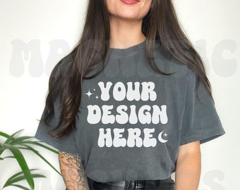 Pepper Comfort Colors C1717 Mockup, Comfort Colors Mockup, Oversized TShirt Mockup, Pepper Shirt Mockup, Trendy Mock, Aesthetic Mockup, Boho