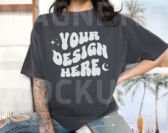 Pepper Comfort Colors C1717 Mockup, Comfort Colors Mockup, Oversized TShirt Mockup, Pepper Shirt Mockup, Trendy Mock, Aesthetic Mockup, Boho
