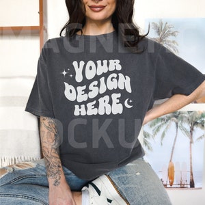 Pepper Comfort Colors C1717 Mockup, Comfort Colors Mockup, Oversized TShirt Mockup, Pepper Shirt Mockup, Trendy Mock, Aesthetic Mockup, Boho