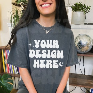 Pepper Comfort Colors C1717 Mockup, Comfort Colors Mockup, Oversized TShirt Mockup, Pepper Shirt Mockup, Lifestyle Mockup, Aesthetic Mockup