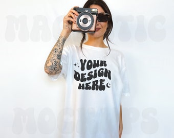 Comfort Colors C1717 White Mockup, Oversized White Mockup, Model Mockup, Trendy Mock, White Colored Shirt, Aesthetic Mockup, Lifestyle Mock