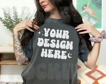 Pepper Comfort Colors C1717 Mockup, Comfort Colors Mockup, Oversized TShirt Mockup, Pepper Shirt Mockup, Trendy Mock, Aesthetic Mockup, Boho