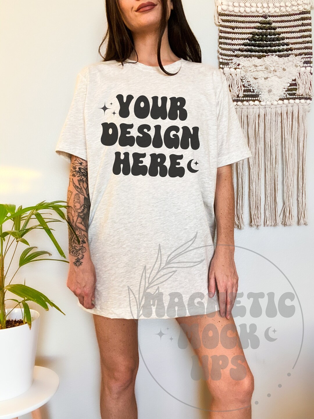 Ash Bella Canvas 3001 Mockup, Bella Canvas Mockup, BC 3001 Ash ...