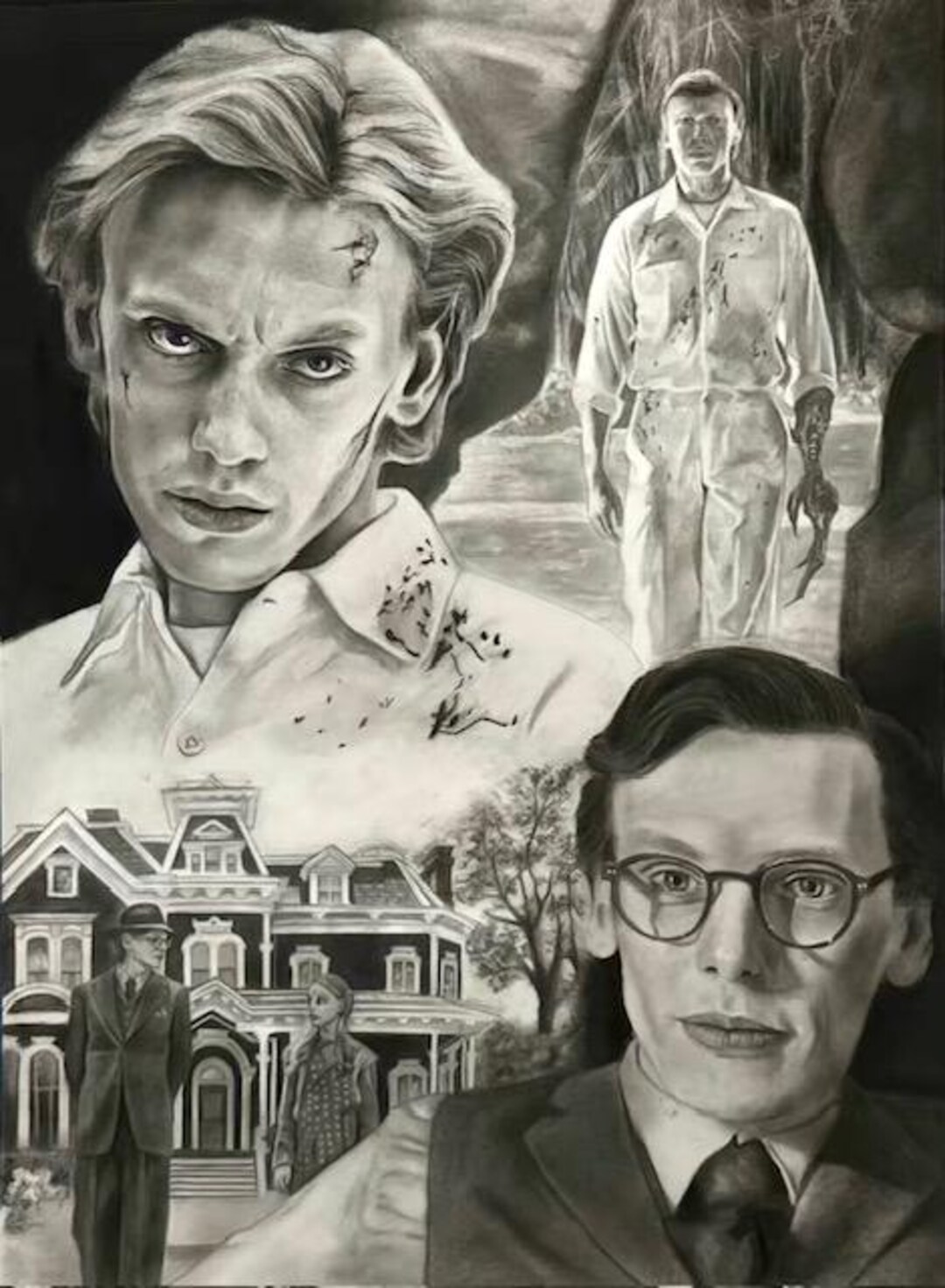 Stranger Things Original Charcoal Drawing - Etsy