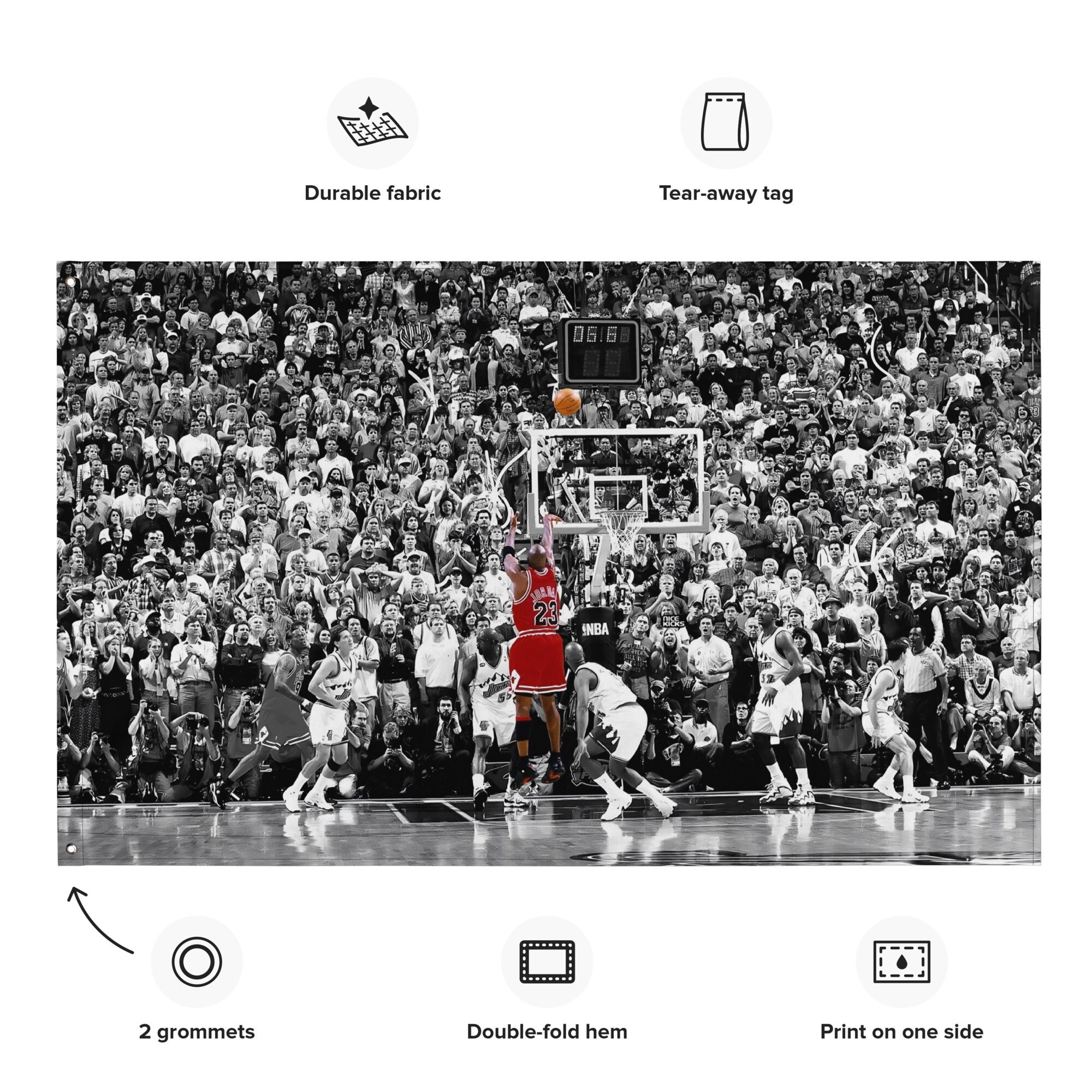 Michael Jordan Buzzer Beater Flag Unique Design Print High Quality