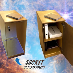 Cabinet with a secret compartment and lock