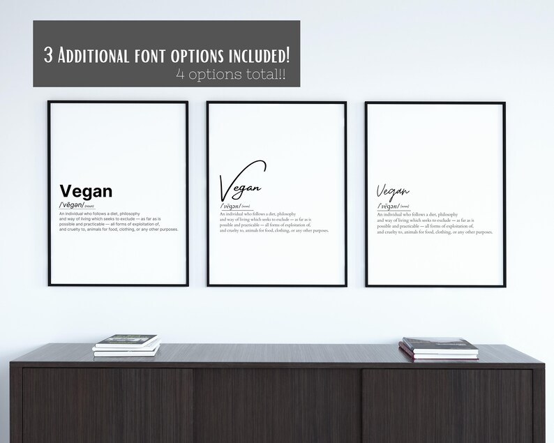 Vegan Definition Printable Digital Download Printable Wall Etsy
