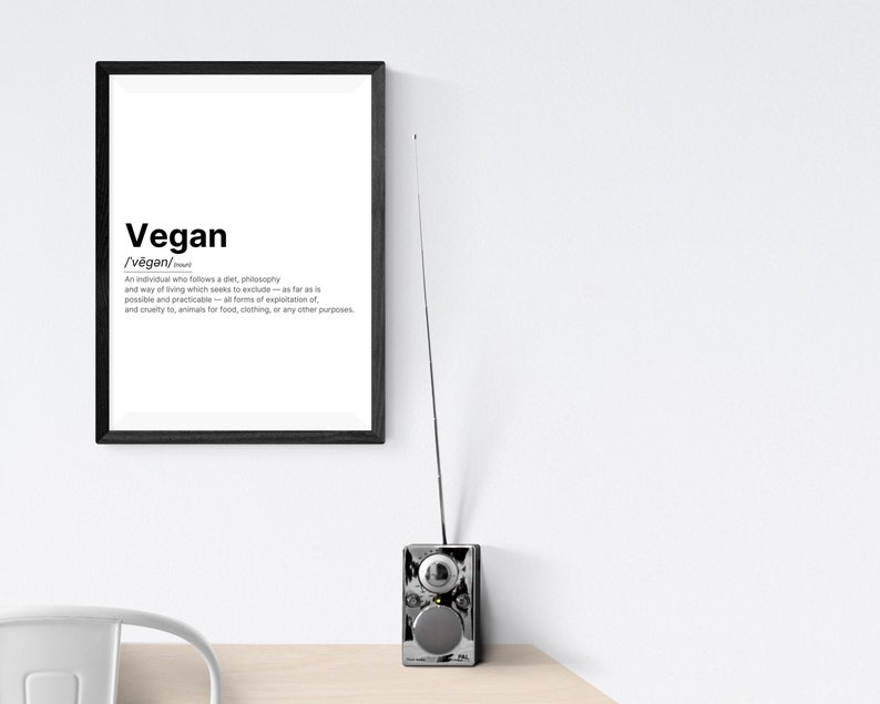 Vegan Definition Printable Digital Download Printable Wall Etsy
