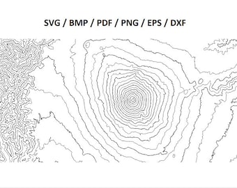 Map pattern SVG, Mt.Fuji Topographic Map Pattern Vector Designs, geographical map, Cut Files