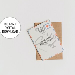Verzendkosten "Ondertekend, verzegeld, afgeleverd" afdrukbare wenskaart, digitale download, 5x7 kaart, 4x6 kaart, 10x7 kaart
