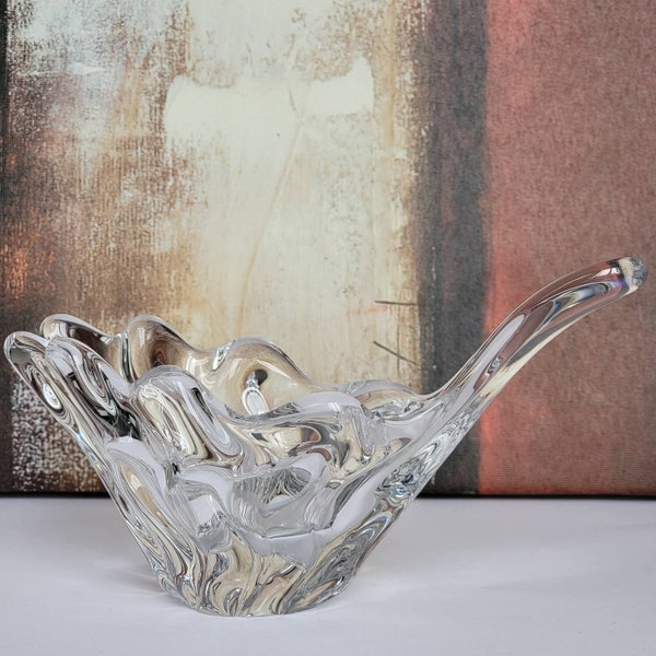 Signed Daum France Crystal Small Fruit Bowl.