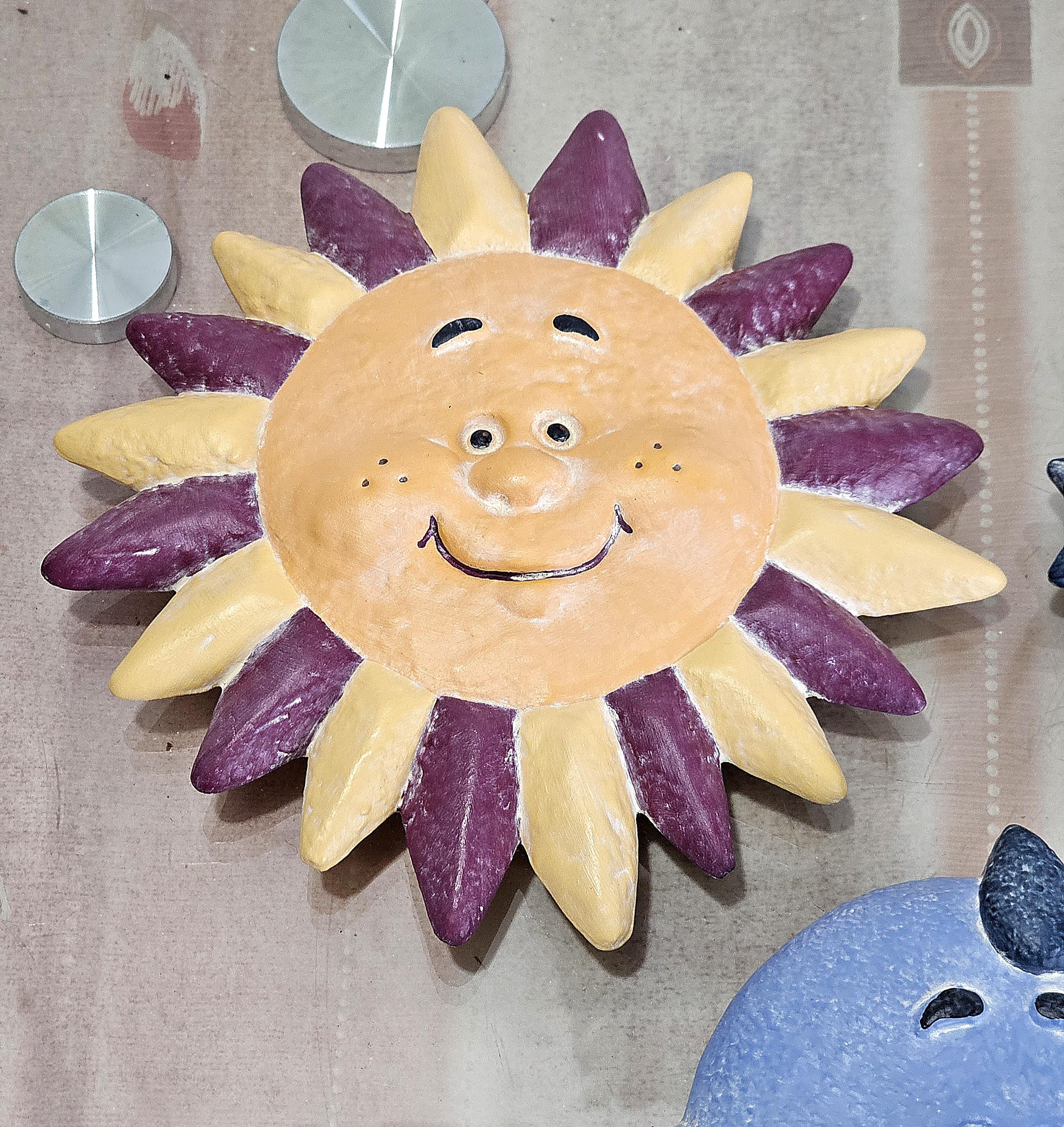 太陽、月、雲の陶器製壁掛け置物 3 体セット。子供部屋の装飾。 - Etsy 