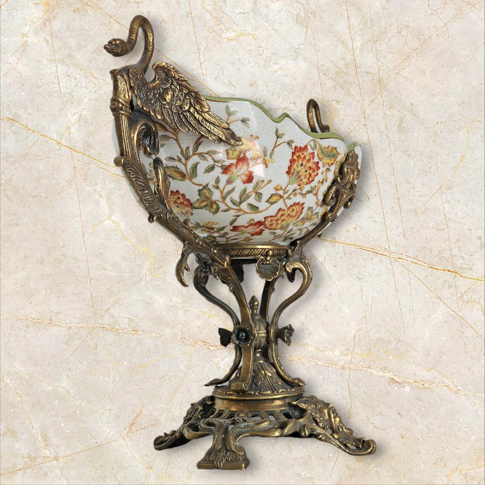 WL 1895 ウォン・リー磁器 ブロンズ 豪華な大きなボウル WWTT372 il_1080xN.6460203427_8pqd.jpg