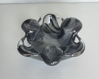 ヴィンテージ イタリア製 重厚 ベネチアン ムラーノガラス 灰皿 - 10.5