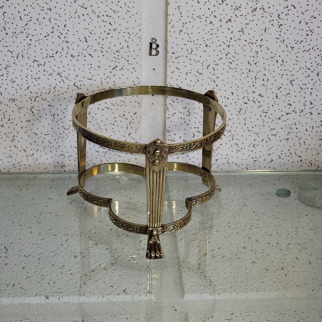 Vintage Brass Plant Stand Potpourri Candle Holder Etsy