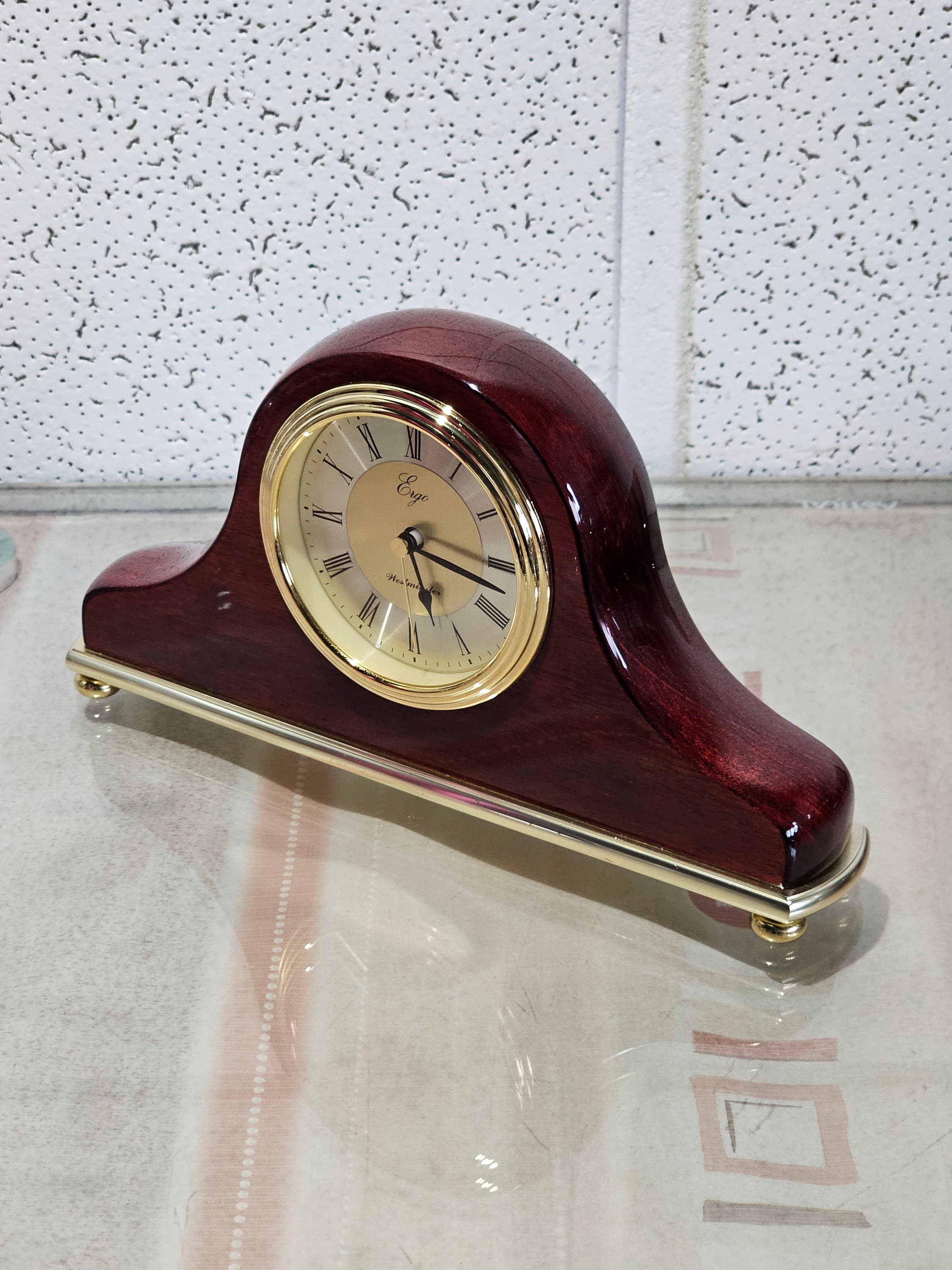 Ergo Mantel Clock, Wooden and Metal Ergo Clocktime Piece Gift