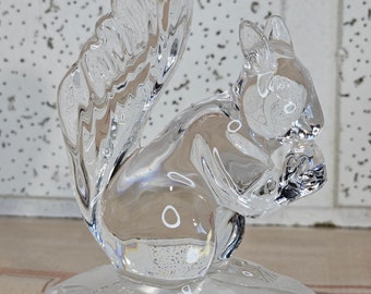 クリスタル・ダルクガラスのリスの置物 - 鉛クリスタル - アニマル