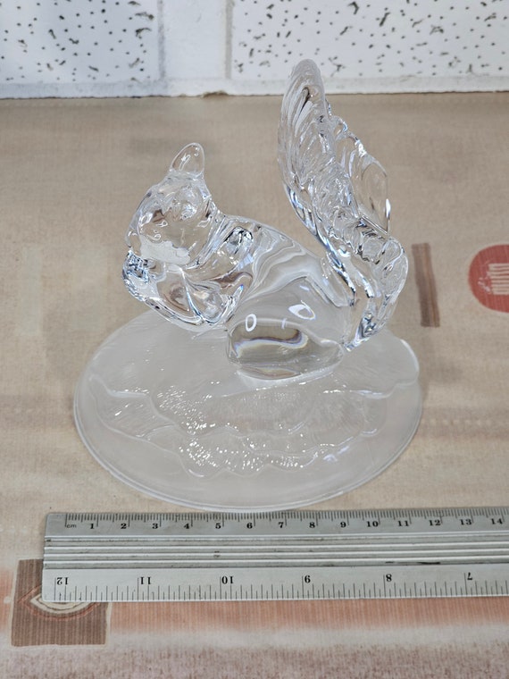 Cristal D'Arques フランス製ガラスのリスの置物、ヴィンテージ